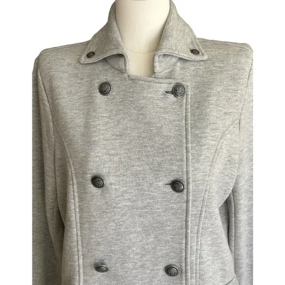 Vintage Talbots Petites Collared Button Up Long Sleeve Jacket Pockets Sz PM - Picture 10 of 13